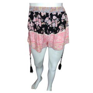 Pink/Black Flowered Short